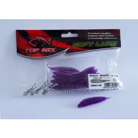   Top Mix Shiner Worm Purple Red 6,0cm Plastični mamac crv 10kom