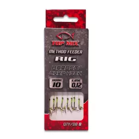   Top Mix Method Feeder Rig 10 Predvezana udica s ušicom, bodljikava, s šiljkom za mamac 8db
