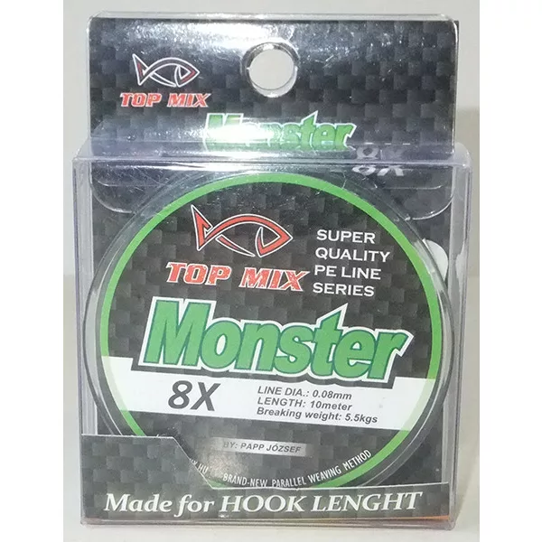 Top Mix X8 Monster 0,08mm 10m Pletena Predvezna Struna