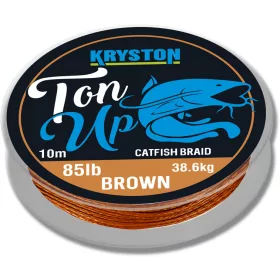   Kriston Ton Up Catfish Braid 85lb 10m 1.51mm Pletena predvezna struna-Tamnosmeđa