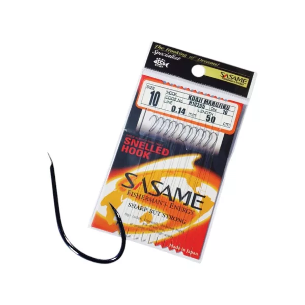 Sasame Koaji Marujiku 80cm 0,16mm 8 Lapkás, Szakállas Előkötött Horog 10db