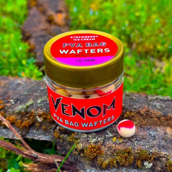 Venom PVA Bag Wafters Strawberry Ice Cream 10mm Wafter 50gr