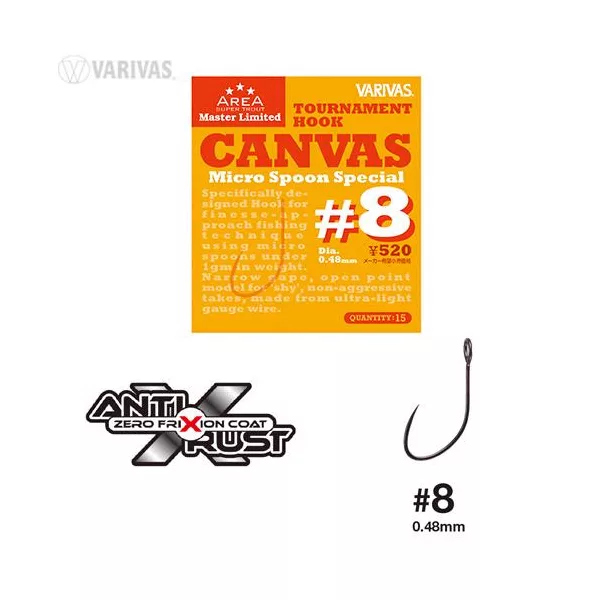 Varivas Super Trout Area Tournament Canvas #8 Micro Spoon Special Udica Bez Bodlje 15kom