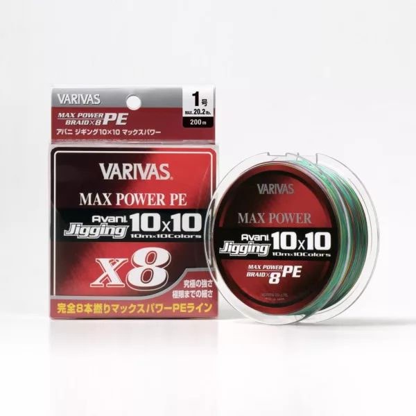 Varivas Avani Jigging 10x10 Max PE X8 200m #0,8 16,7lb Pletenica za jigging