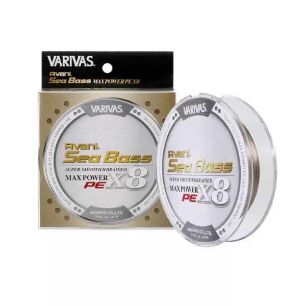 Varivas Sea Bass Max Power PE X8 150m #1,2 24,1lb Status Gold pletena glavna struna