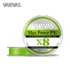 Varivas Max Power PE X8 150m #1,5 28,6lb 0,205mm Lime Green Fluo Pletena glavna struna