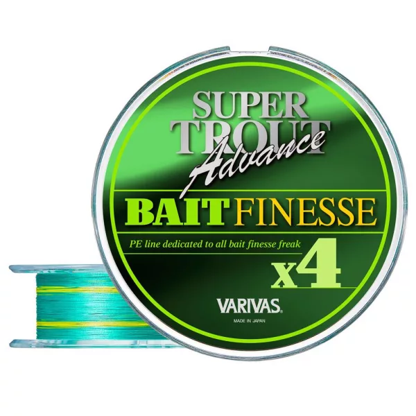 Varivas Super Pastrva Napredak Bait Finesse PE X4 100m #0,5 0,117mm 9,0lb Green Fluo Pletena Glavna Linija