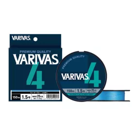  Varivas PE 4 Blue Edition 150m #1,5 0,205mm 25lb Water Blue Pletena glavna struna