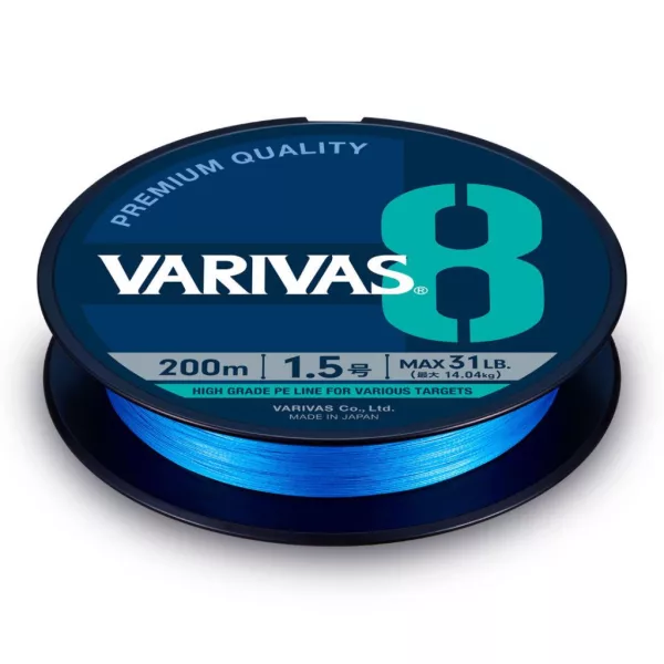 Varivas PE 8 Blue Edition 150m #0,6 0,128mm 13lb Fluo Ocean Blue Pletena glavna struna