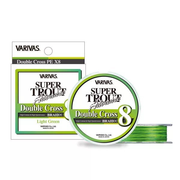 Varivas Super Trout Advance Double Cross PE 8X 100m #0,8 11,4lb Light Green Fluo Pletena glavna struna