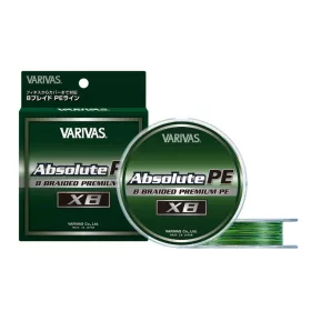   Varivas Absolute Premium PE X8 150m #0,8 0,148mm 16lb Marking Green Pletena Glavna Linija