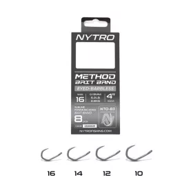   Nytro NTO-B3 10 0,25mm 10cm Előkötött Füles, Szakáll Nélküli Csaligyűrűs Horog 8db
