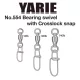 Yarie 554 Crosslock Ležajni Okretni 50lb Okretna kopča 3db