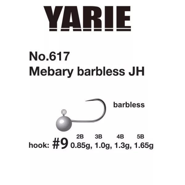 Yarie 617 Mebary Barbless 9 1,3gr Jig Glava 5kom