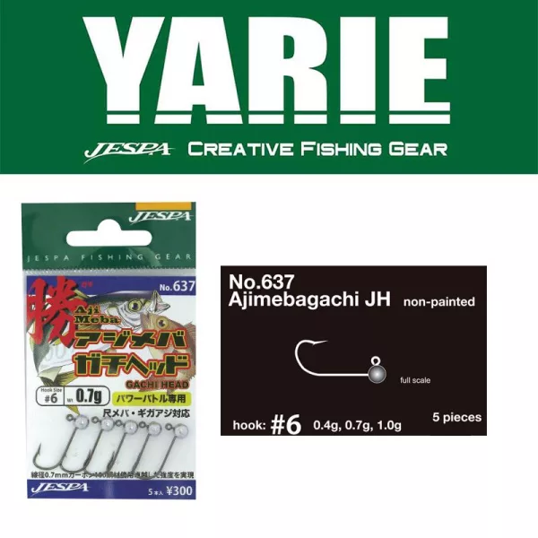 Yarie 637 Ajimeba Gachi 6 0,7gr Jig Glava 5kom