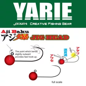 Yarie 646 Ajibaku Red 6 3,0gr Jig glava 4kom