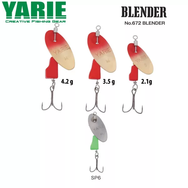 Yarie 672 Blender 4,2gr SP6 Silver Chart Rotirajuća varalica