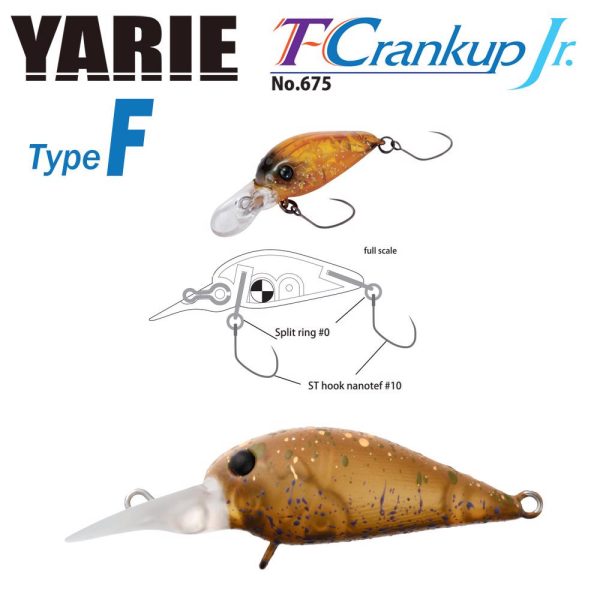 Yarie T-Crankup Jr 675 Type F 2,8cm 1,8gr C5 Mastupele Wobler
