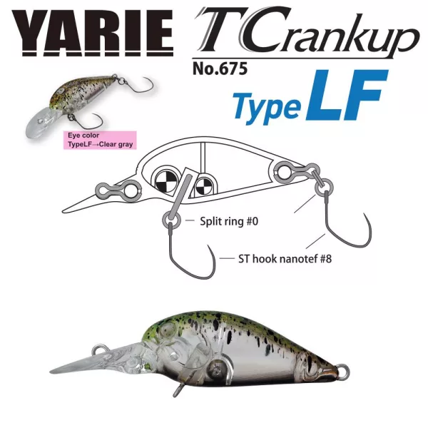 Yarie T-Crankup 675 Type LF 3,5cm 2,6gr C10 Kyoushyu Chart Vobler