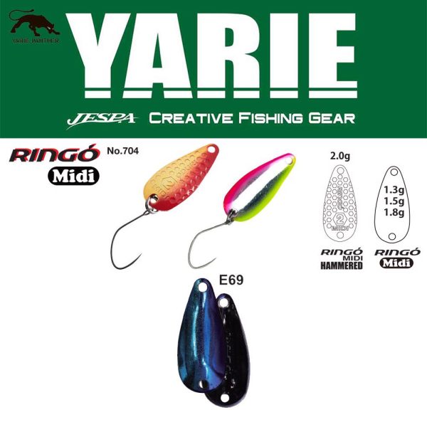 Yarie 704 Ringo Midi 1,8gr E69 Fire Blue Žlica Varalica