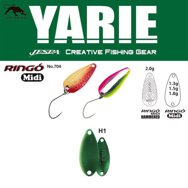 Yarie 704 Ringo Midi 1,8gr H1 Green Metallic Žlica Varalica