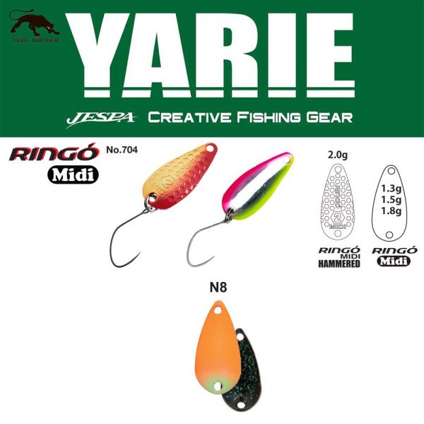 Yarie 704 Ringo Midi 1,8gr N8 AG Carrot/Black Varalica sa žlicom