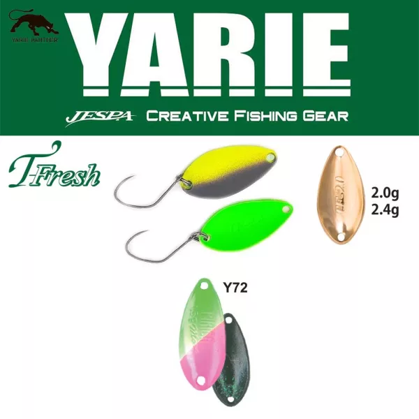 Yarie 708T T-Fresh 2,4gr Y72 Green/Pink Žlica Varalica