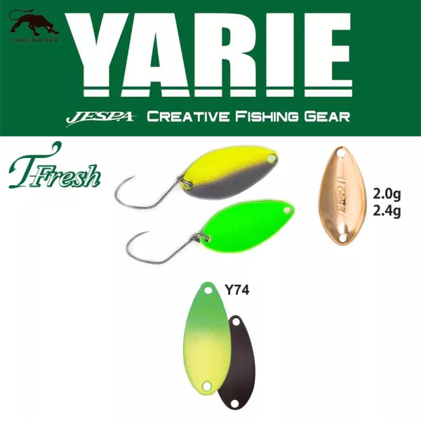 Yarie 708T T-Fresh 2,4gr Y74 Green/Lemon Žlica Varalica