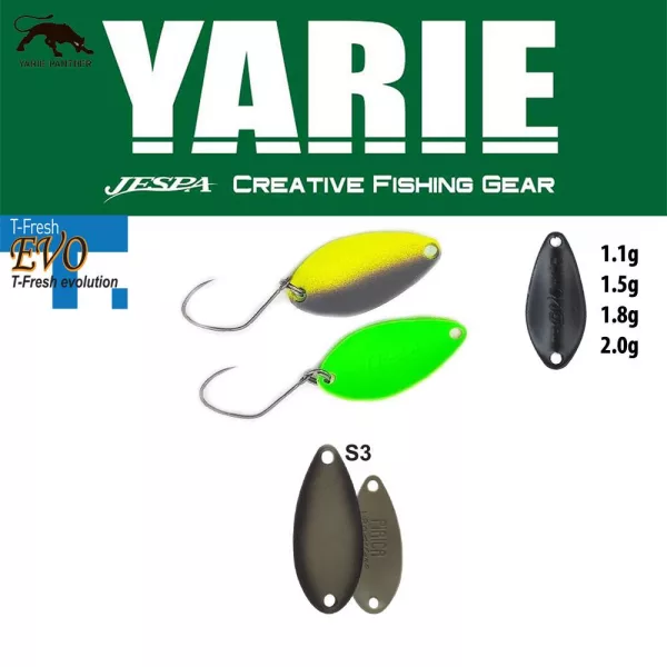 Yarie 710T T-Fresh Evo 1,1gr S3 Decayed Leaf Žlica Vobler