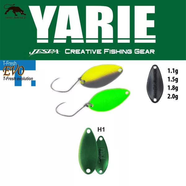 Yarie 710T T-Fresh Evo 1,8gr H1 Green Metallic Žličasta varalica