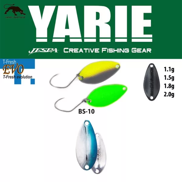 Yarie 710T T-Fresh Evo 2,0gr BS-10 Blue/Silver Trolling Spoon