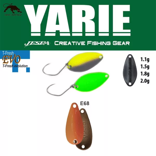Yarie 710T T-Fresh Evo 2,0gr E68 Caramel Gold Trolling Spoon