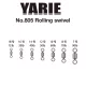 Yarie 805 Rolling Swivel Black 12lb 18 Virbla 15kom