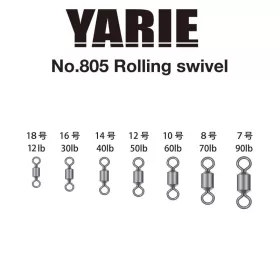 Yarie 805 Rolling Swivel Crni 90lb 7 Okretni 15db