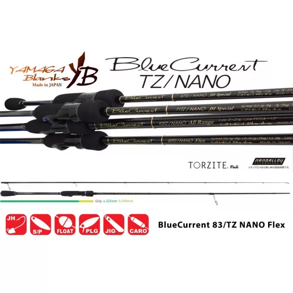 Yamaga Blanks Blue Current 83TZ Nano Flex 2,52m 1,5-8gr Dvodijelni štap za spinning