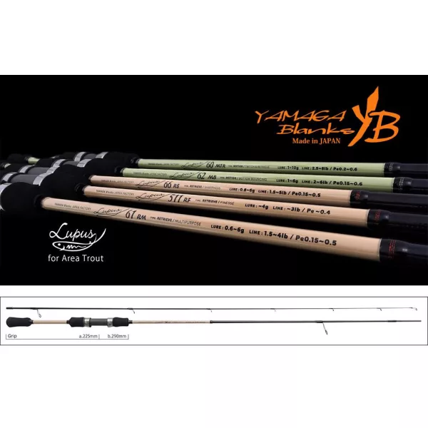 Yamaga Blanks Lupus Area 66RS Retrieve 1,99m 0,8-6gr 2-dijelni štap za varaličarenje
