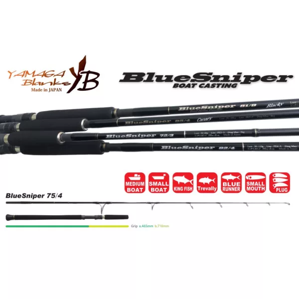 Yamaga Blanks Blue Sniper 75/4 2,26m 30-100gr 2-dijelni štap za spinning