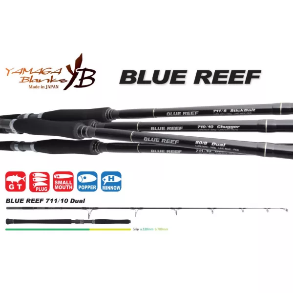 Yamaga Blanks Blue Reef GT 711/10 Dual 2,47m 220gr 2-dijelni štap za predenje