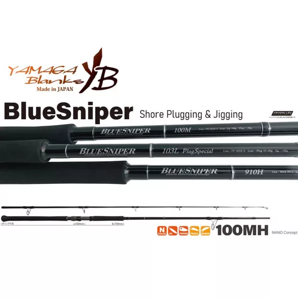 Yamaga Blanks Blue Sniper 100M-MH Nano 3,07m 120gr 2-dijelni štap za predenje