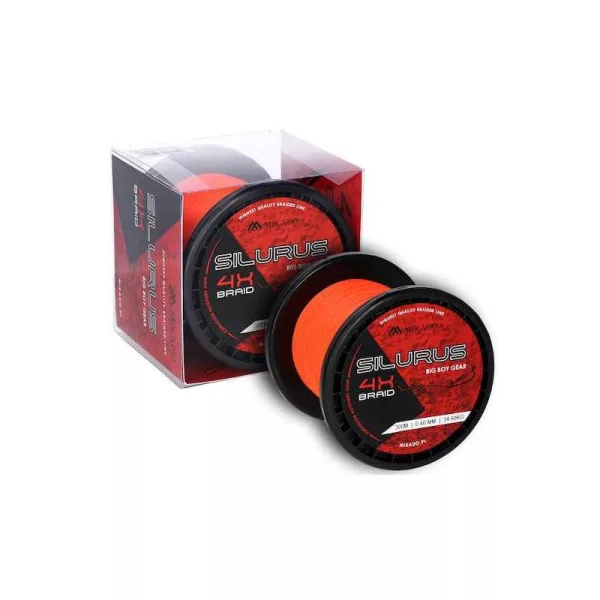 Mikado Silurus Fluo Narančasta 0,50mm 300m Pletena glavna struna